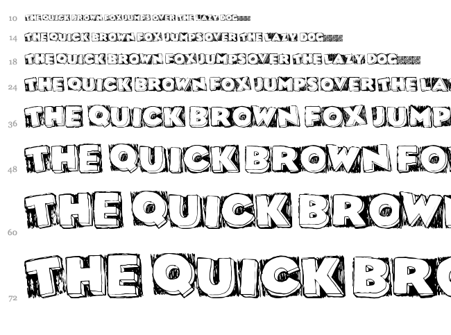 Dat Box font waterfall