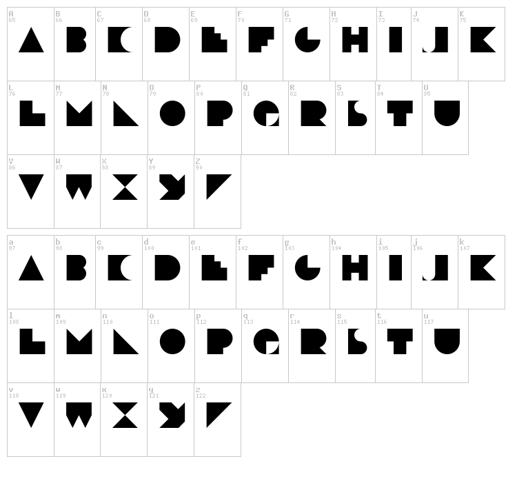 Deko font map