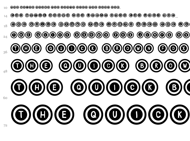 Dialtone font waterfall