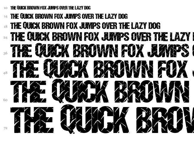 Diamond Plate font waterfall