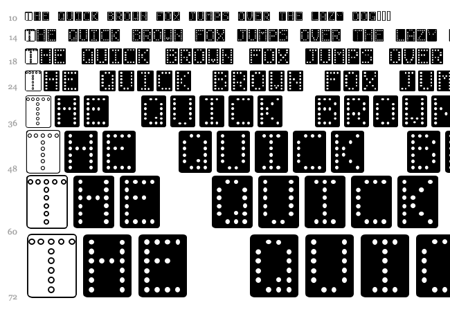 Domino font waterfall