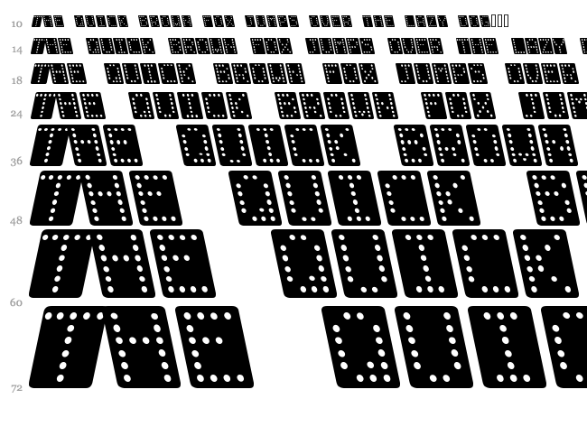 Domino font waterfall