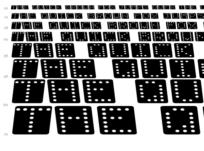 Domino font waterfall