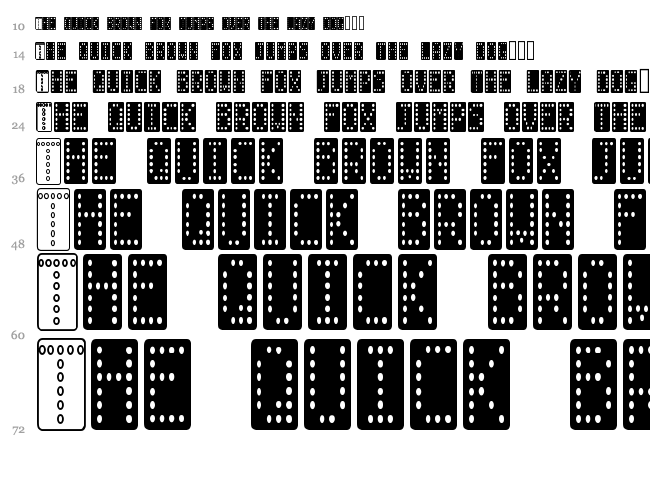 Domino font waterfall