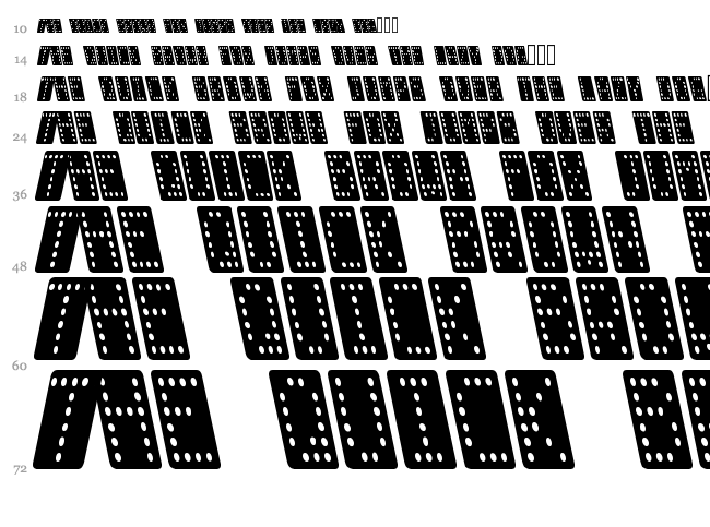 Domino font waterfall