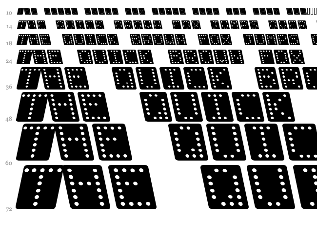 Domino font waterfall