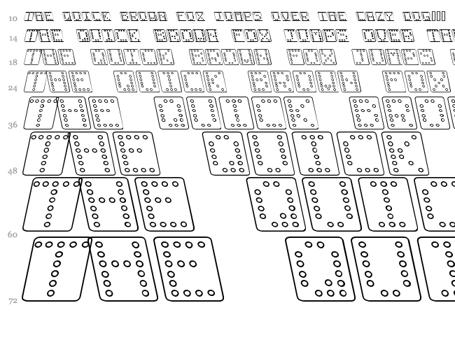 Domino font waterfall