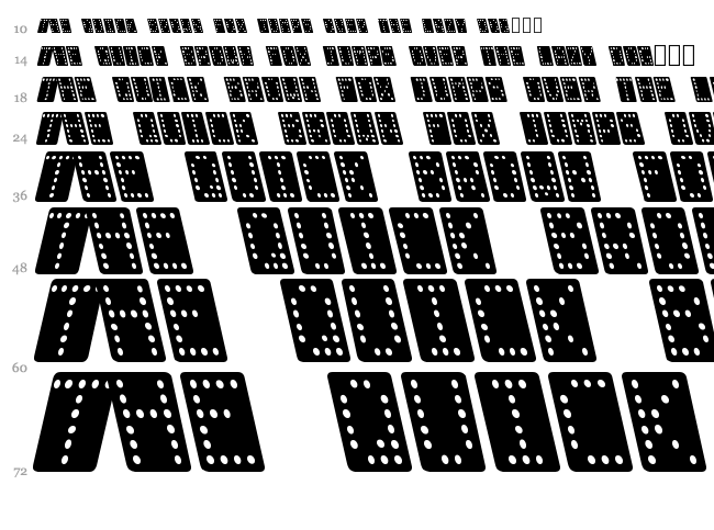 Domino font waterfall