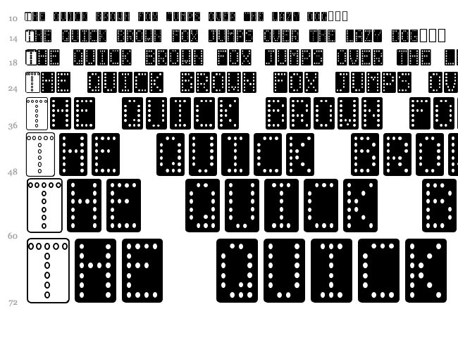 Domino font waterfall