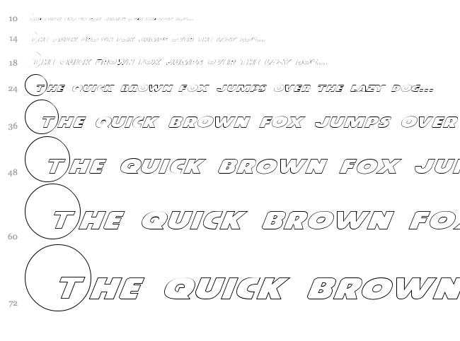 Dot.com font waterfall