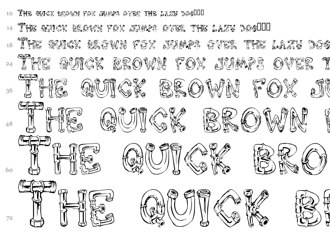 Down the Drain font waterfall