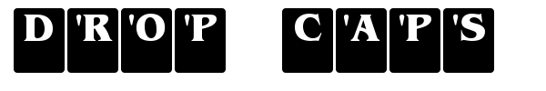 Drop Caps font