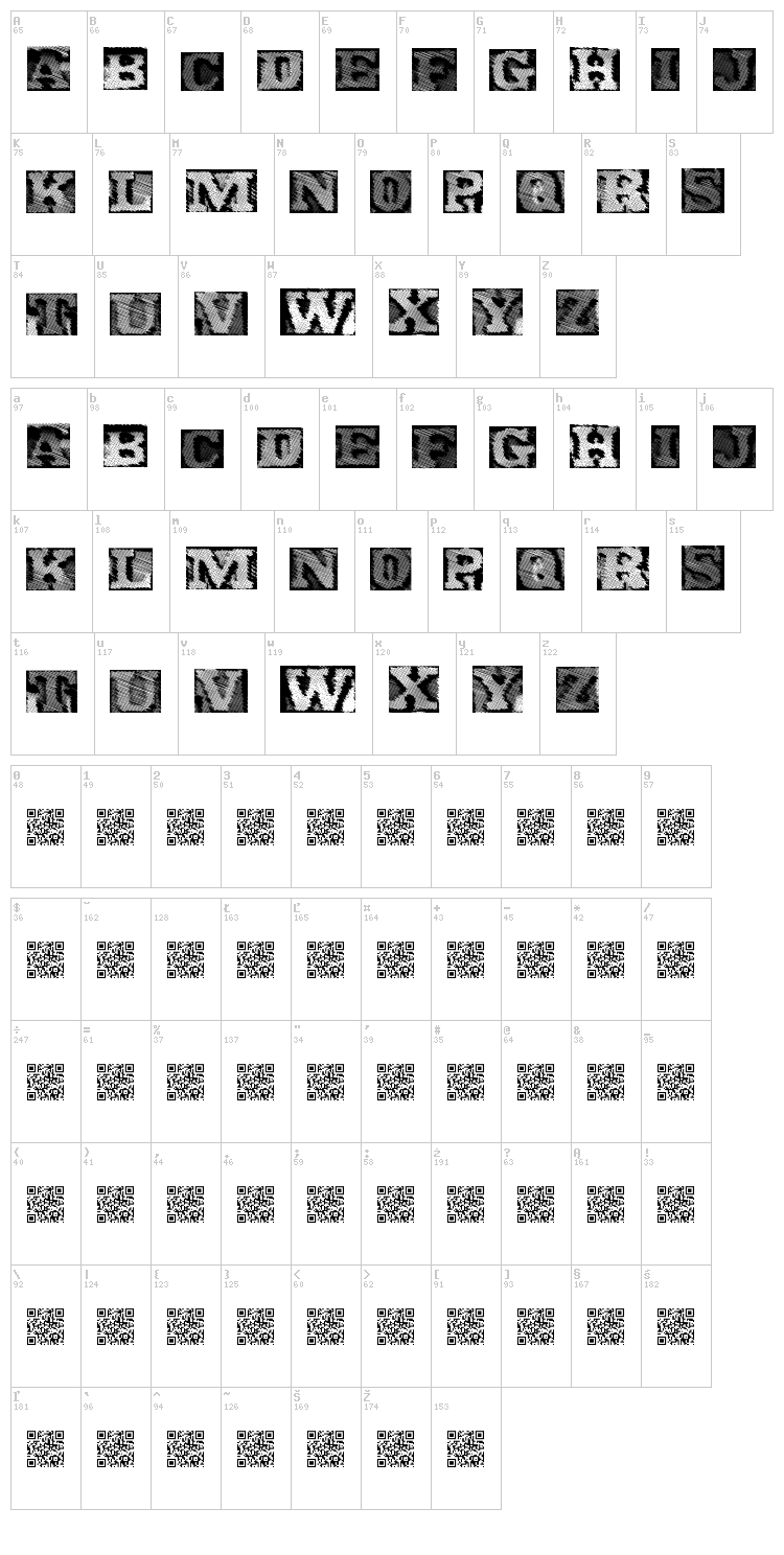 Dynamatics font map