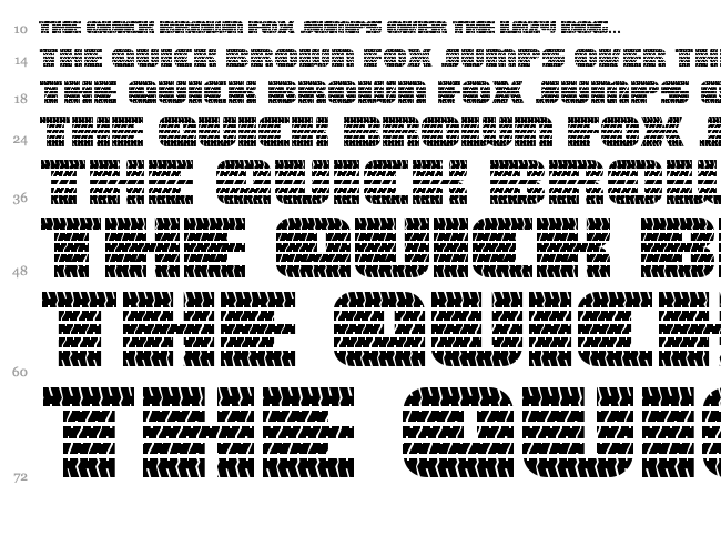 Eagle GT II font waterfall