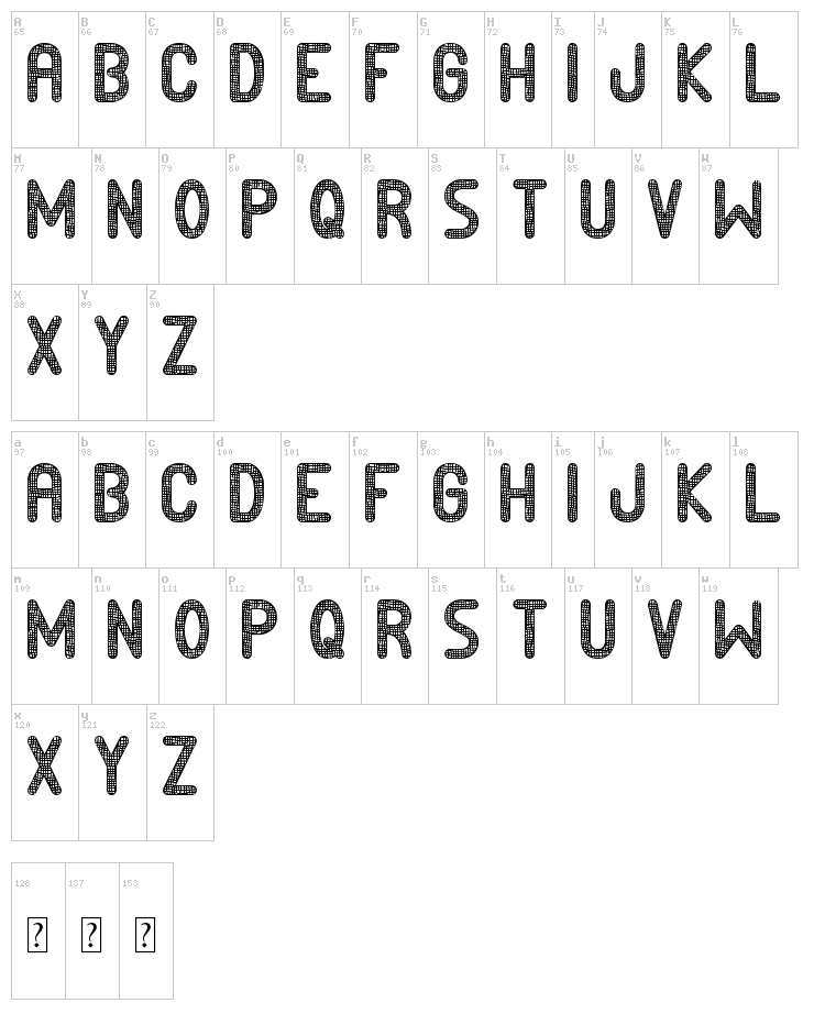 Edournida ST font map