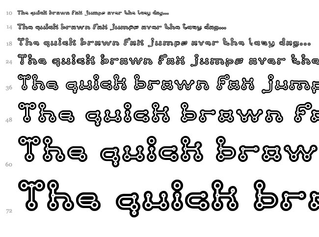 Element font waterfall