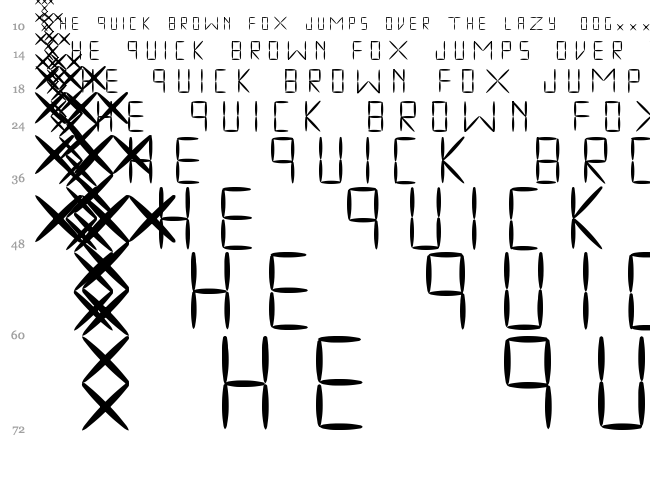 Embroid font waterfall