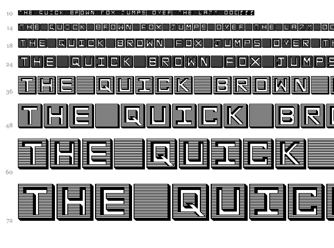 En Hollow Tiles font waterfall