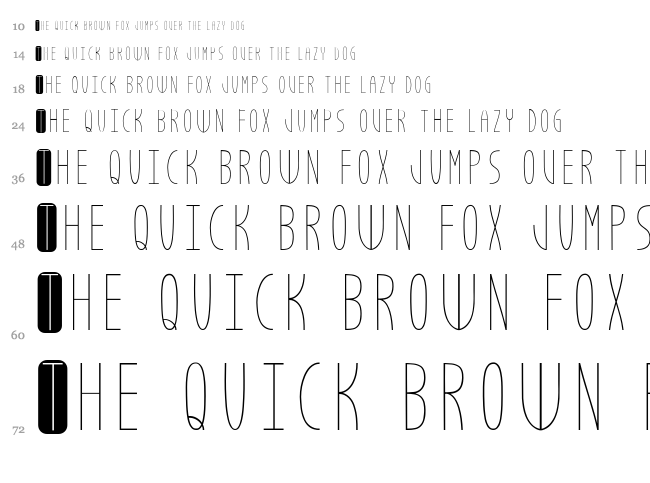 Estella Cello font waterfall