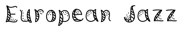 European Jazz American Music font