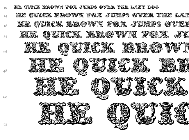 Exotica font waterfall