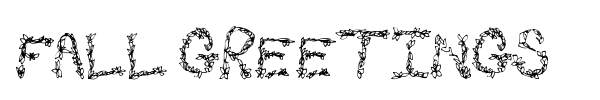 Fall Greetings font