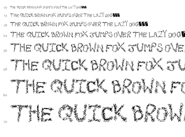 Fall Greetings font waterfall