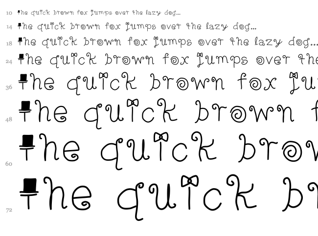 Fancy! font waterfall