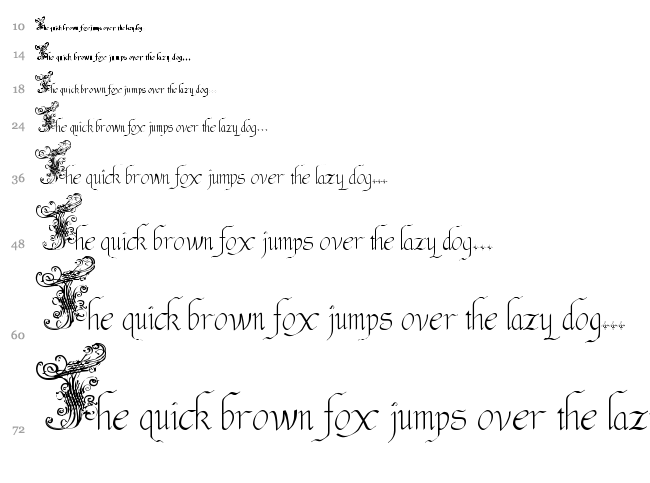 Fantastic Pete font waterfall