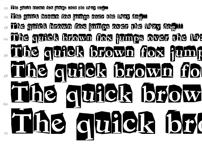 Fanzine font waterfall