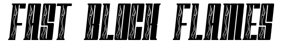 Fast Block Flames font