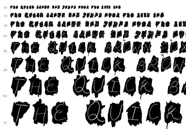 FD Bateek font waterfall