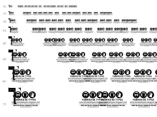 FDT Wonderland font waterfall