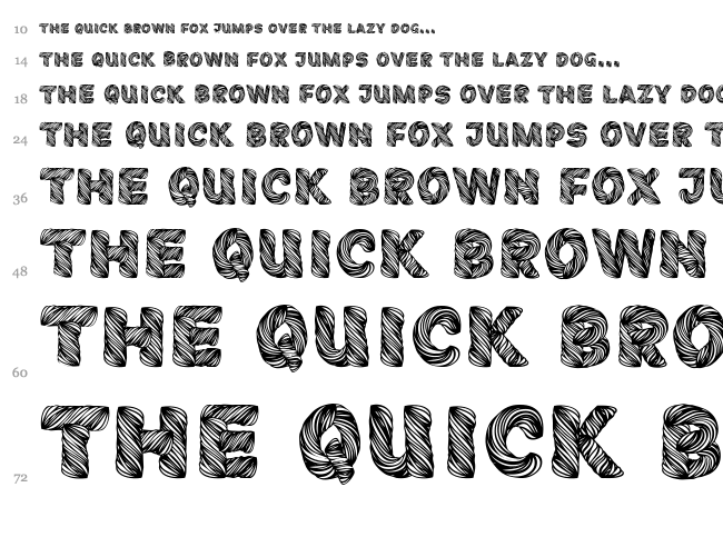 Fibography font waterfall