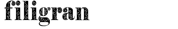 Filigran font