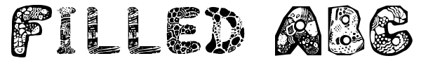 Filled ABC font