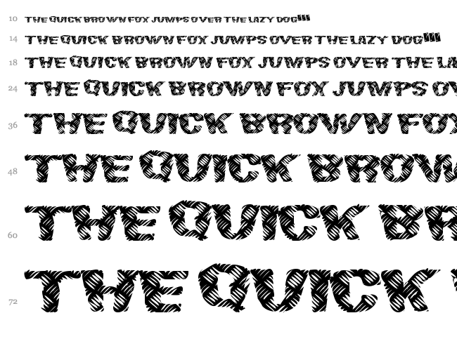 Final Slash font waterfall