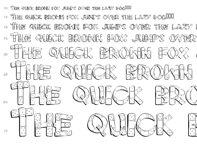 First Aid font waterfall