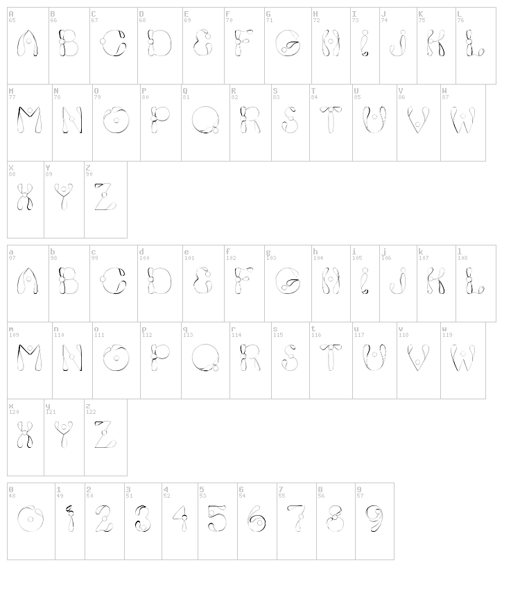Fixie font map