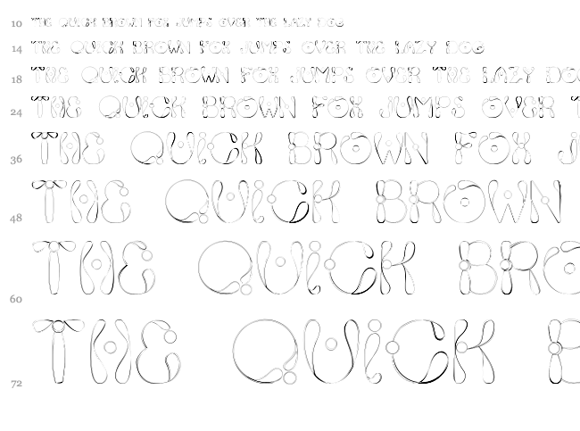 Fixie font waterfall
