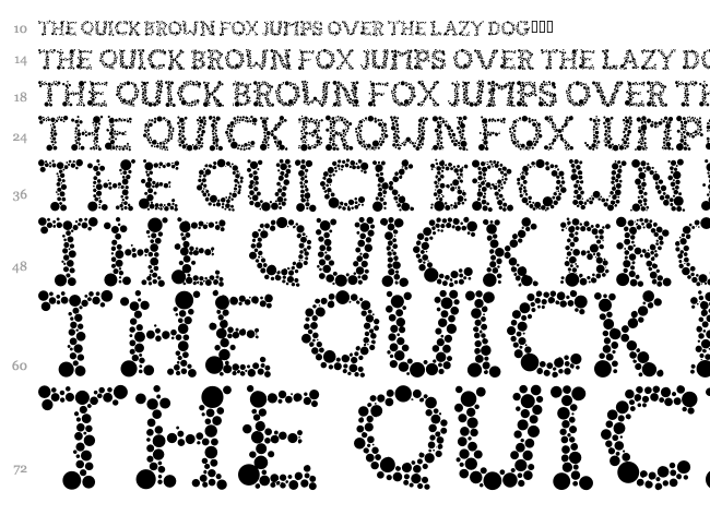 Fizzo font waterfall