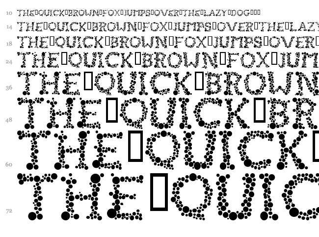 Fizzo font waterfall
