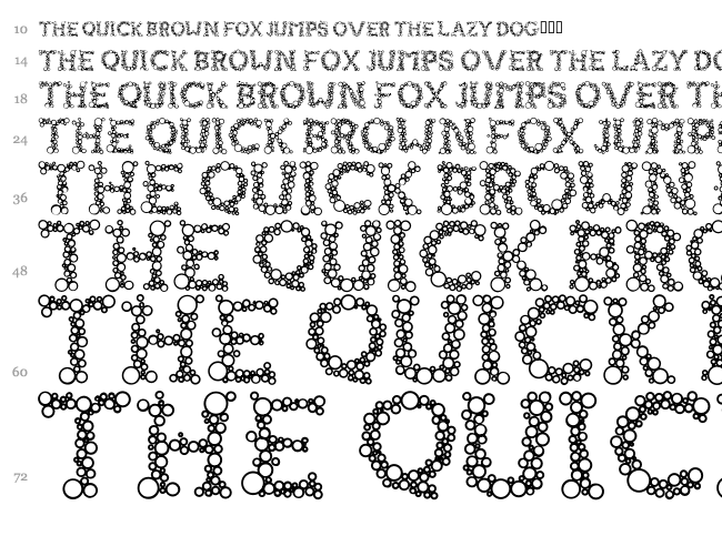 Fizzo font waterfall