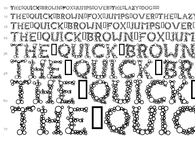 Fizzo font waterfall