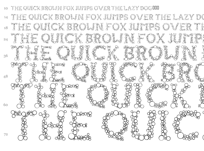 Fizzo font waterfall