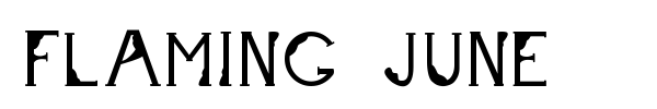 Flaming June font