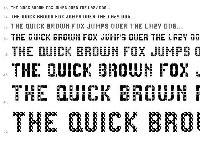 FlatPack font waterfall