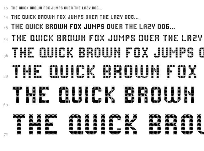 FlatPack font waterfall