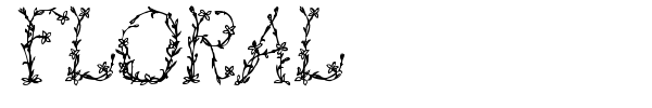 Floral font
