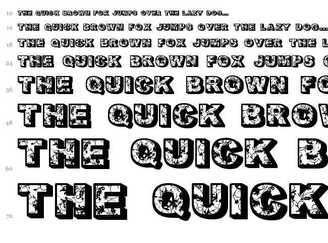 Floral Dawn font waterfall